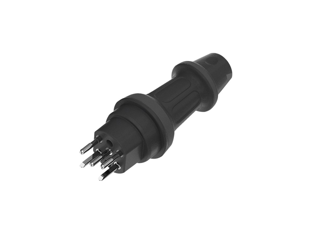 Stecker TH55 T15 MH, IP55, 10A 250/440V, für Kabel-Ø 6…14mm, sz-an