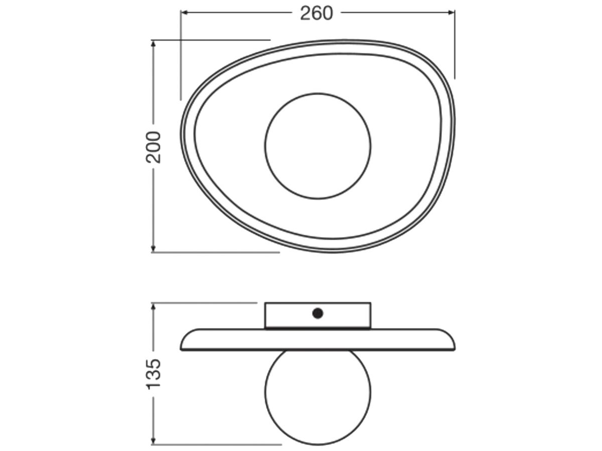 Wandleuchte LEDVANCE Decor Clay G9 1×5W 260×200×135mm braun
