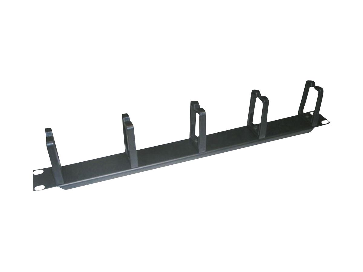 Rangierpanel 19" VALUE, 5× Kabelring Typ C 43×68mm 1HE St/KS schwarz