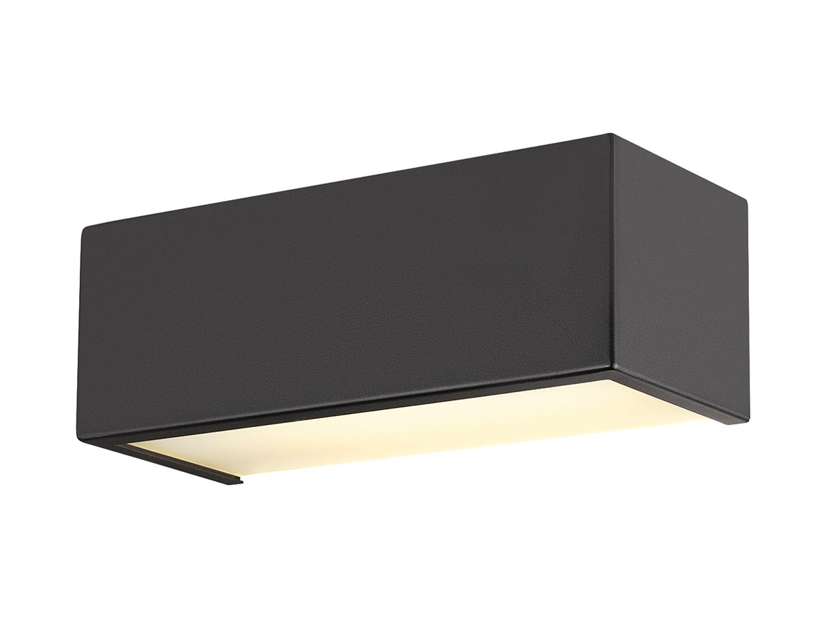 LED-Wandleuchte SLV CHROMBO 8W 790lm 930 DIM 300×90×100mm schwarz