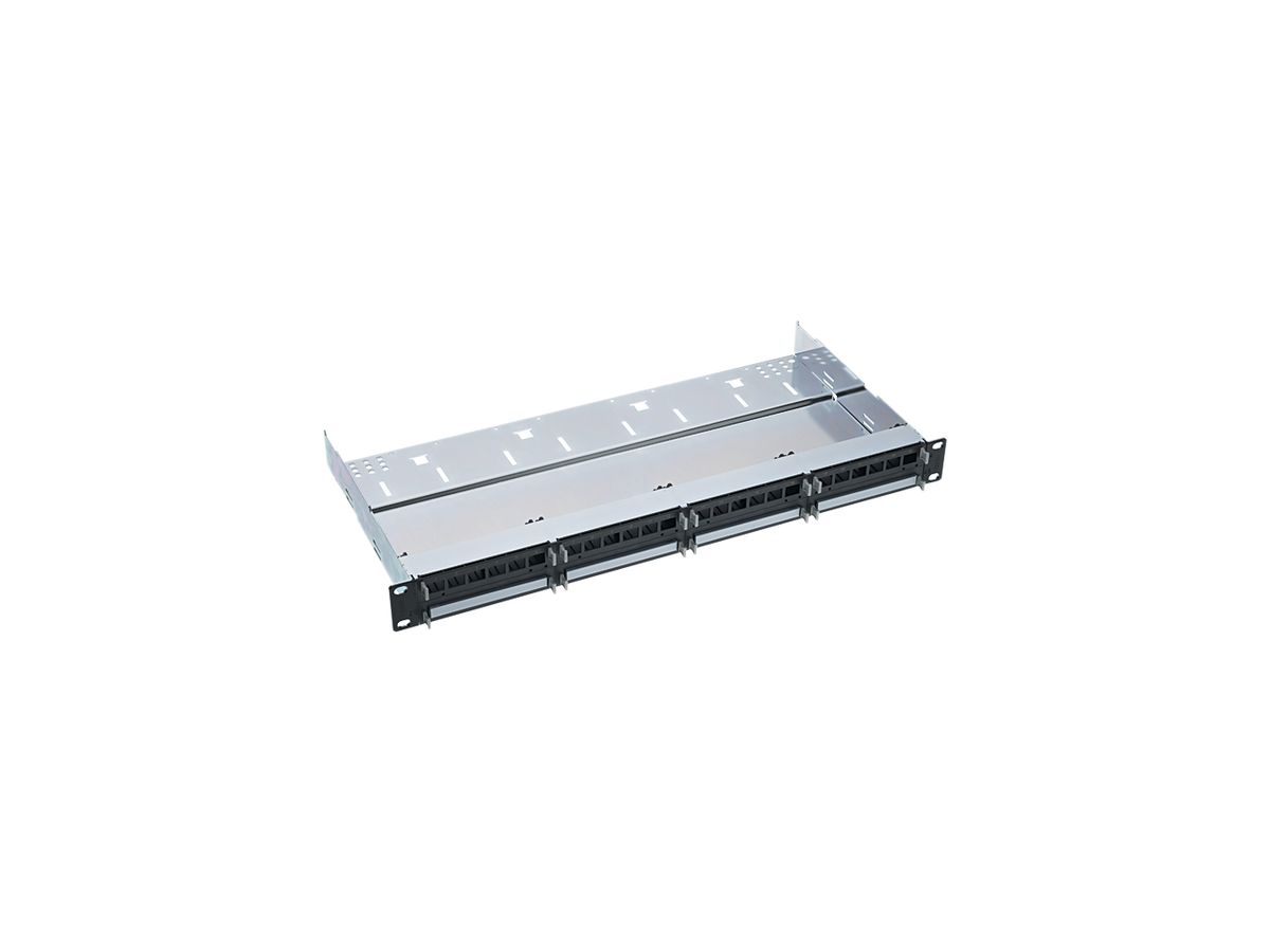 Rangierfeld 19" HD 1HE schwarz 24×LC-Duplex/MPO, leer