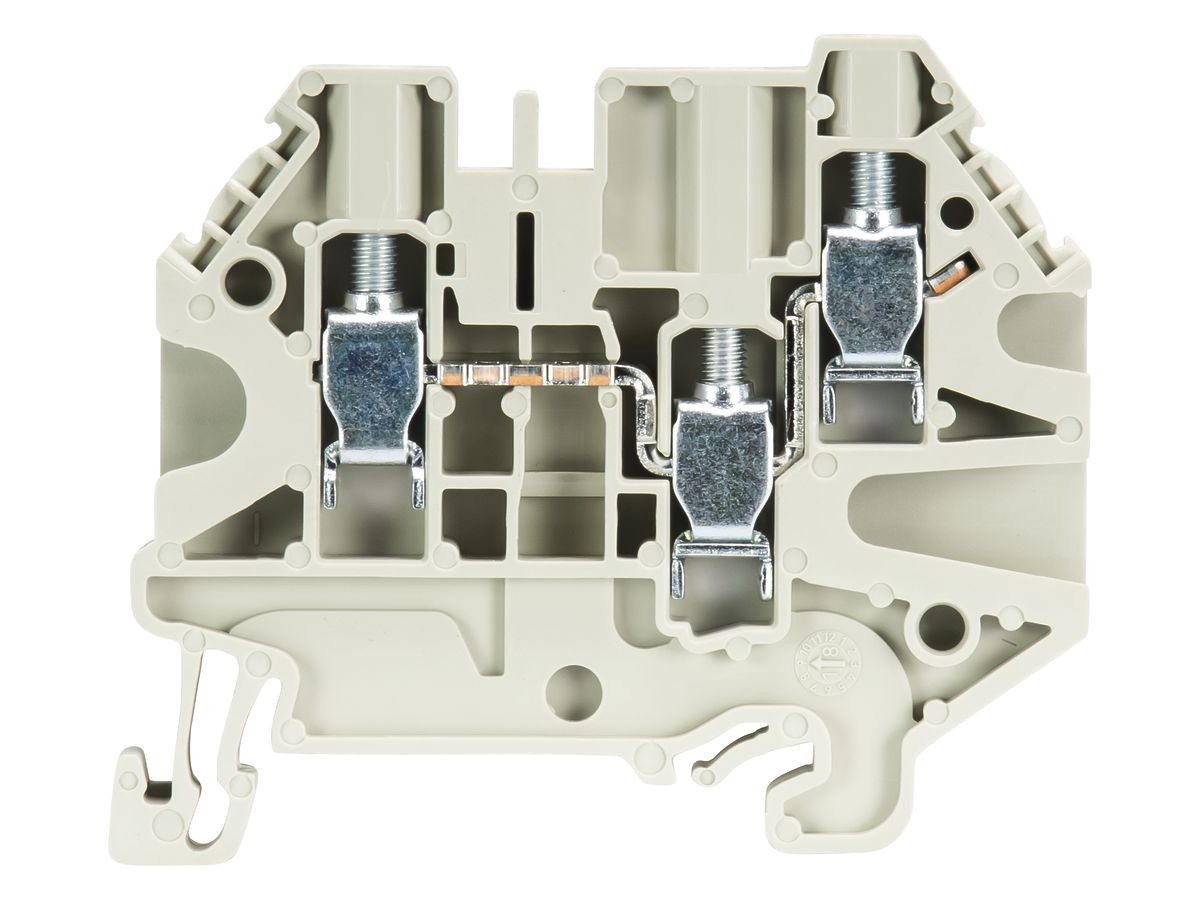 Durchgangs-Reihenklemme WT 0.14…6mm² 32A 1000V 3×Schraub.1 Et.Hutschiene TH35 gr