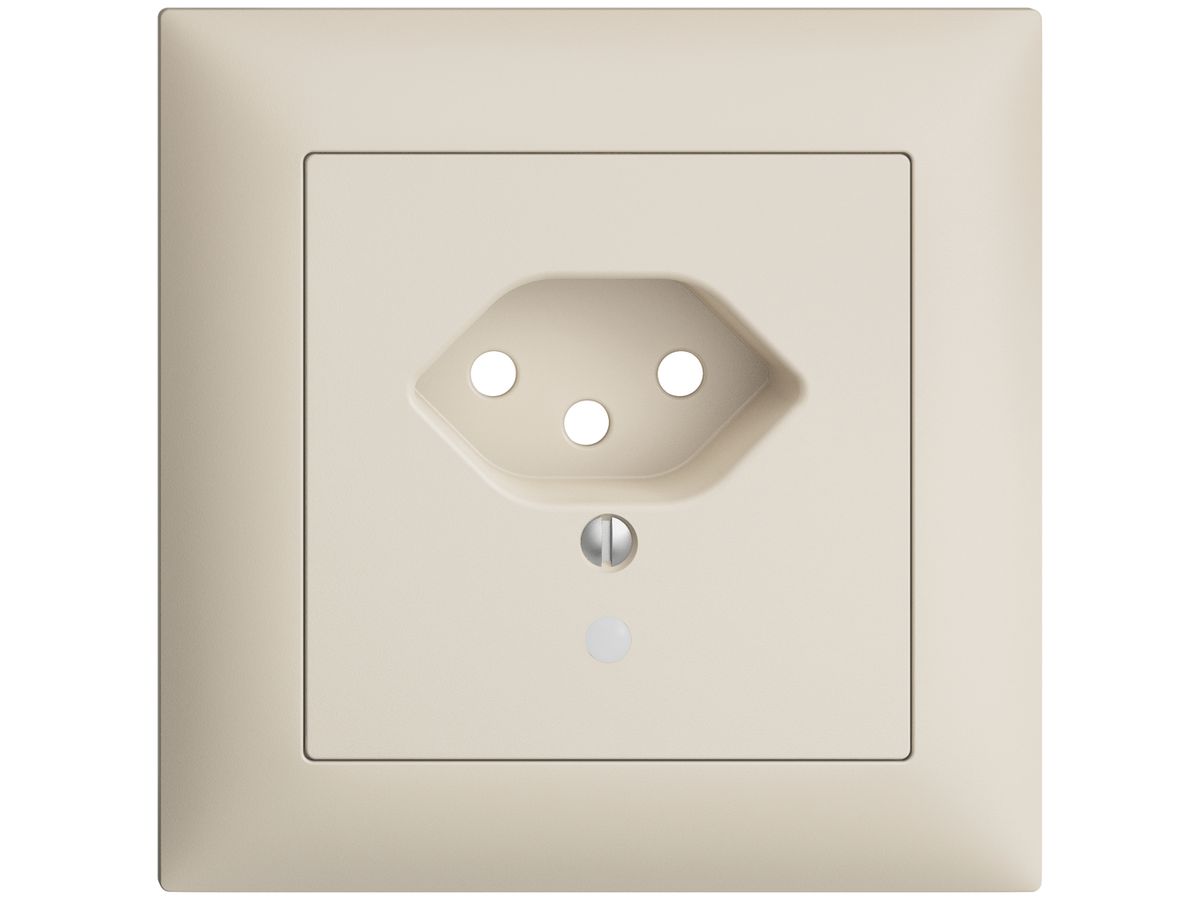 UP-Frontset EDIZIOdue T13 crema 88×88mm mit Linse