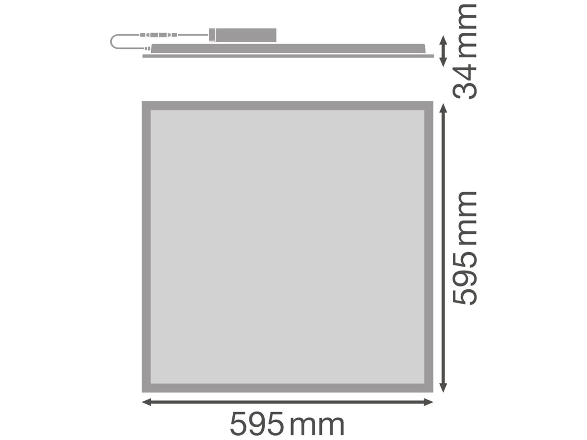 LED-Panelleuchte LEDVANCE COMPACT 26W 3640lm 4000K IP50 DALI 620×620 weiss