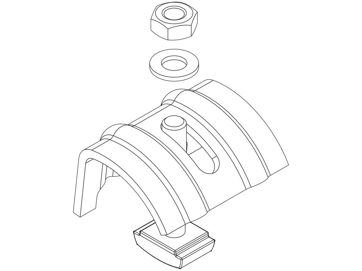 Trägerklemme Lanz M10×65mm verzinkt