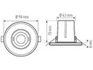 UP-Präsenzmelder KNX ESYLUX PD-FLAT 360i/8 ROUND FM, weiss