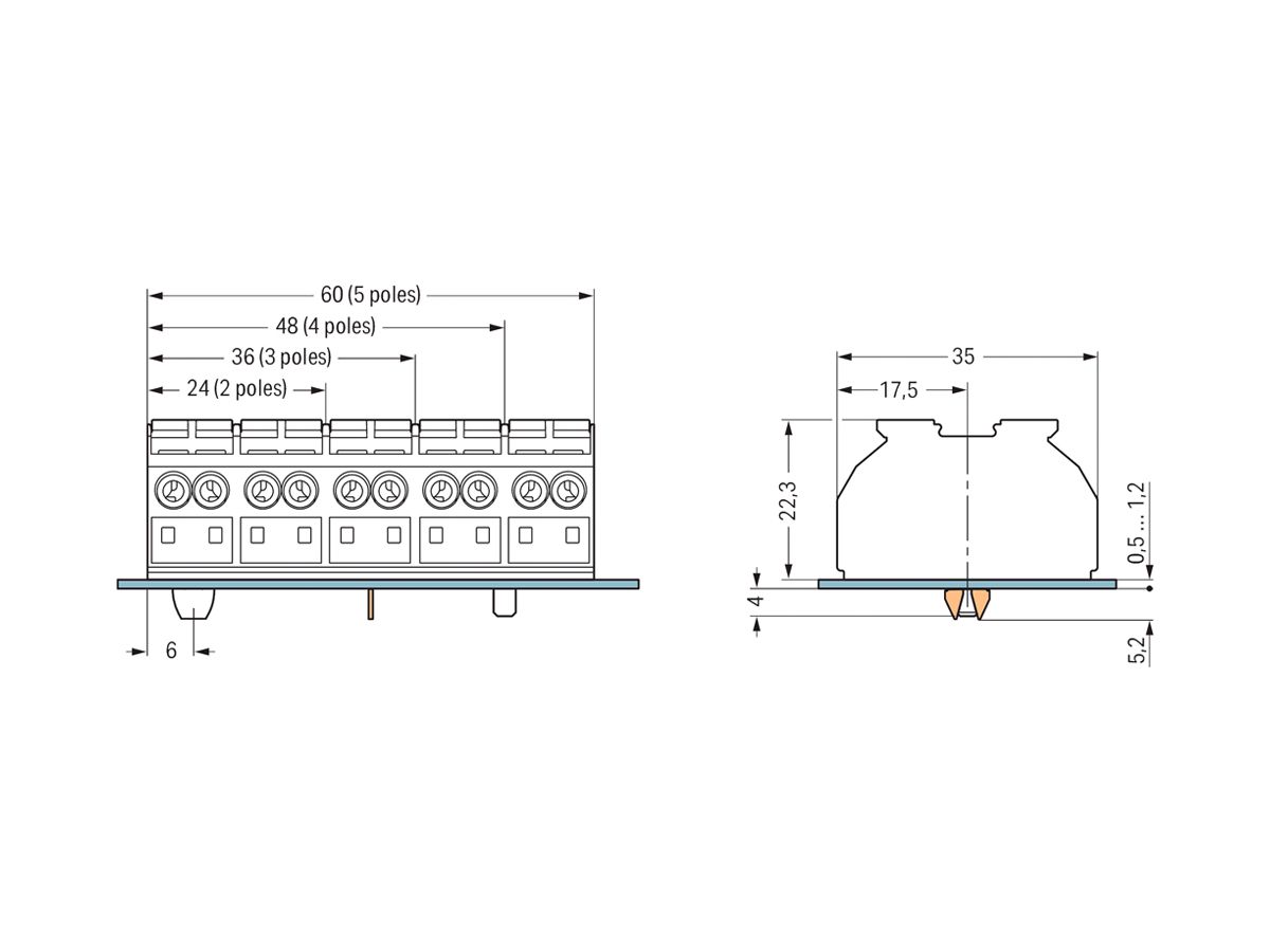 Anschlussklemme WAGO 5-L schwarz