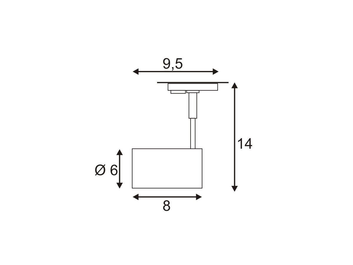 Strahler SLV BIMA II, 2×GU10 50W mit 1-Phasen-Adapter IP20 mattweiss