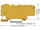 Durchgangsklemme WAGO Contact TOPJOB S 1×6/6×1.5mm² gelb