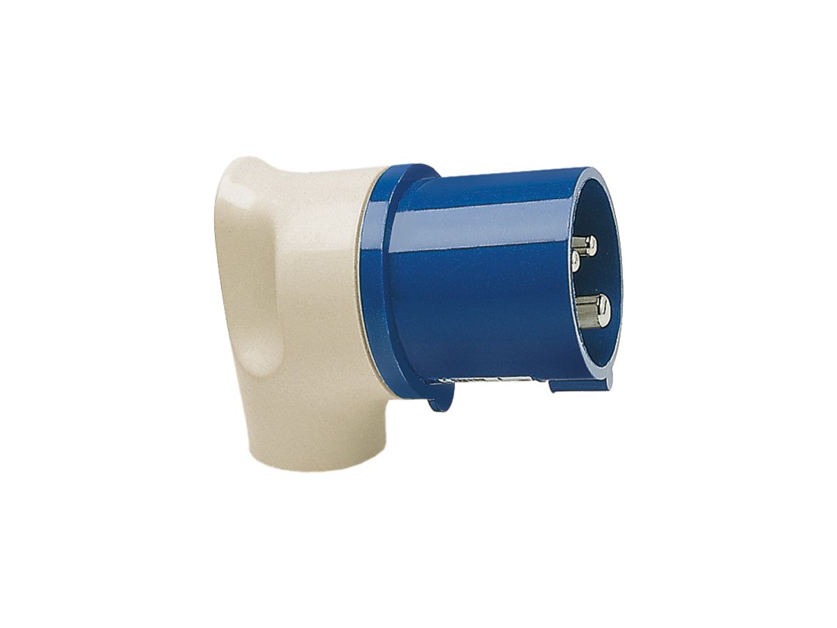 Winkel-Stecker mondo 3L 16A 6h IP44 perlweiss