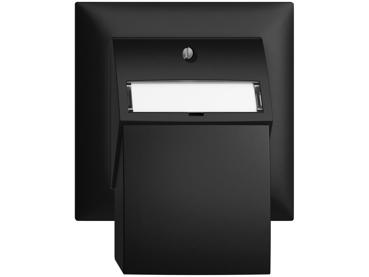 UP-Montageset EDIZIOdue, mit Flachauslasshaube, für 2×RJ45, schwarz