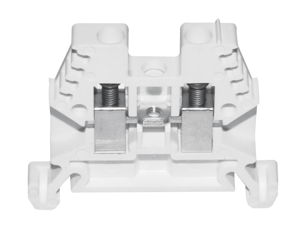 Durchgangs-Reihenklemme Woertz 0.5…4mm² 32A 1000V Schraubanschluss 2×1 TH35 ws