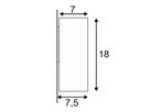 Wandleuchte SLV THEO WALL OUT, GU10 35W IP44 silbergrau