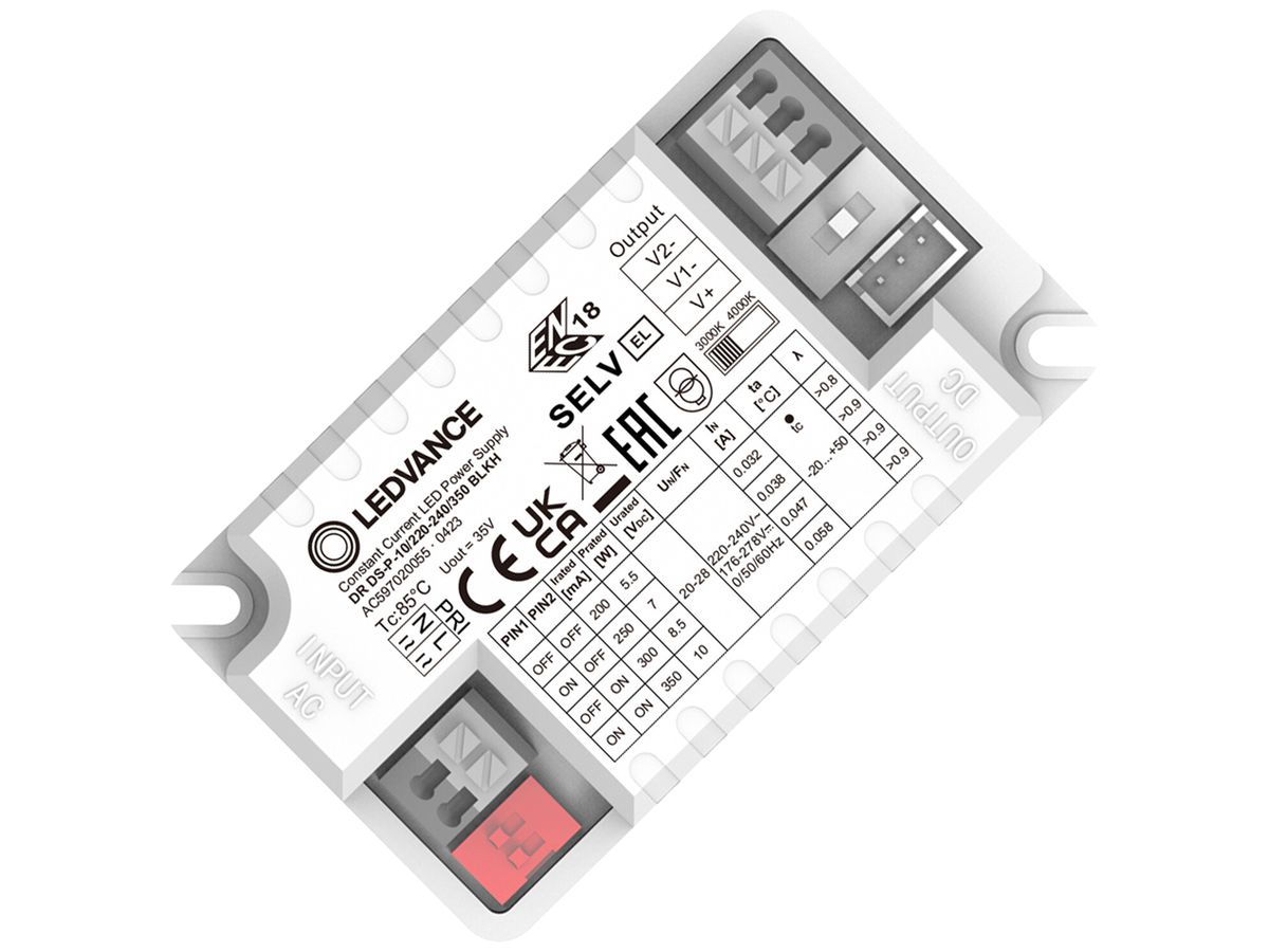 LED-Betriebsgerät LEDVANCE BULKHEAD 5.5…10W 20…28V 200…350mA ON/OFF 79×45×25mm