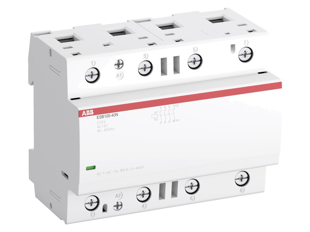 REG-Schütz ABB ESB100, 4S 100A AC-1, 230VAC/DC