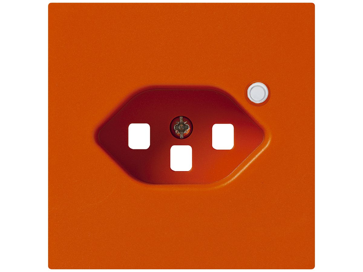 Frontplatte zu Steckdose Hager kallysto 1×T23 beleuchtet H orange
