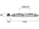 LED-Feuchtraumleuchte Sylvania Resisto GRP 53W 5100…8500lm 4000K IP66 1454mm gu