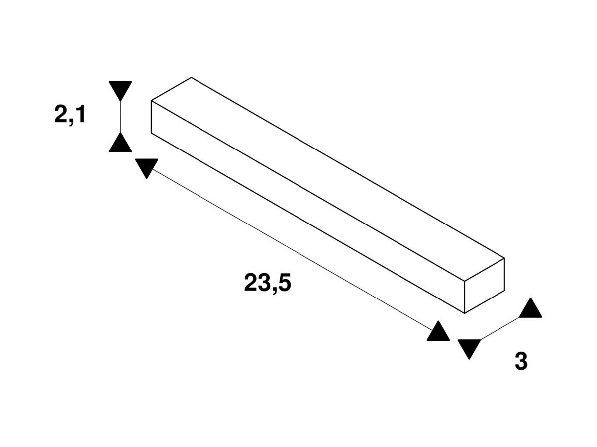 LED-Betriebsgerät SLV NUMINOS 25W 500mA DALI 235×30×21mm