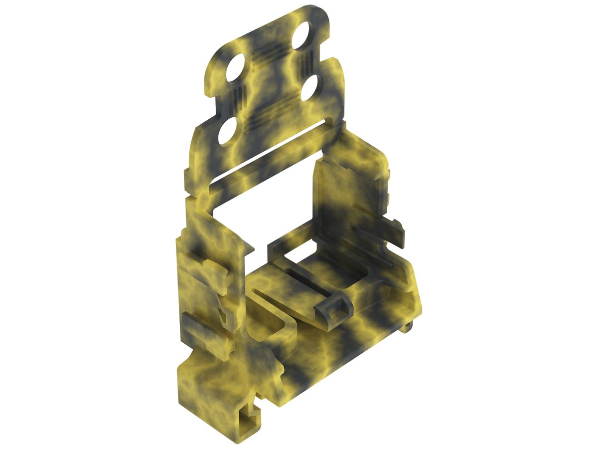 Befestigungsadapter WAGO 221 mit Zugentlastung 10L×4mm² TH35 grau/gelb