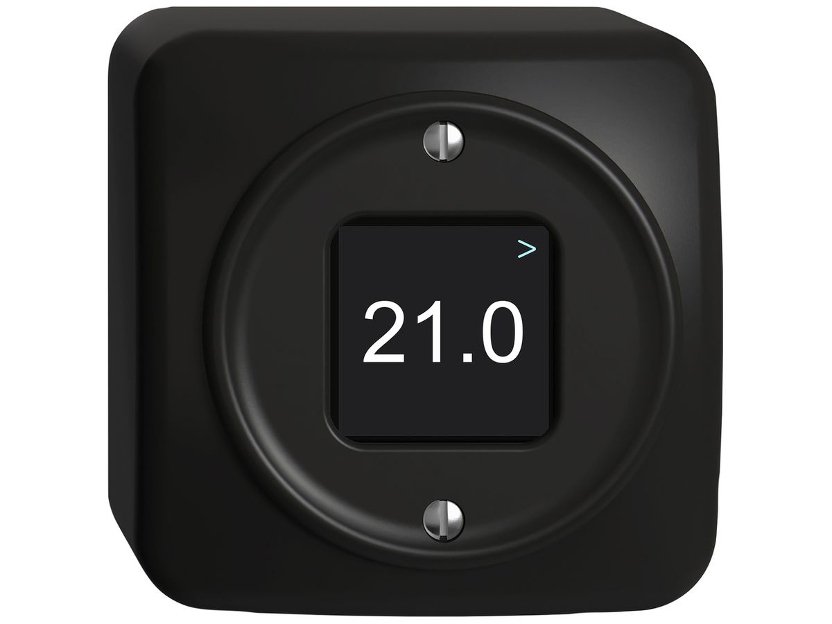 AP-Raumtemperatursensor STANDARDdue Wiser SNAPFIX® 230V 5…30°C schwarz