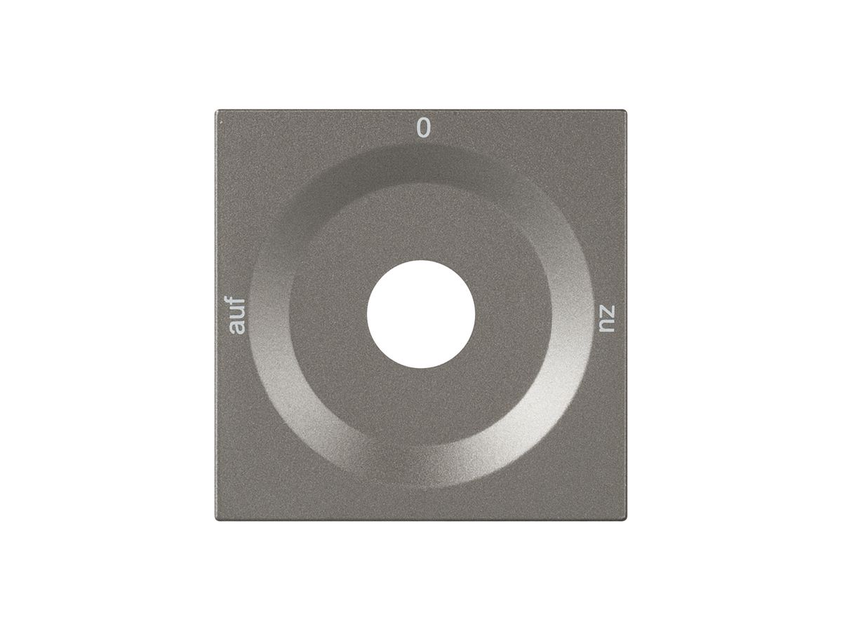 Frontplatte für Drehschalter magnesium AUF-0-ZU