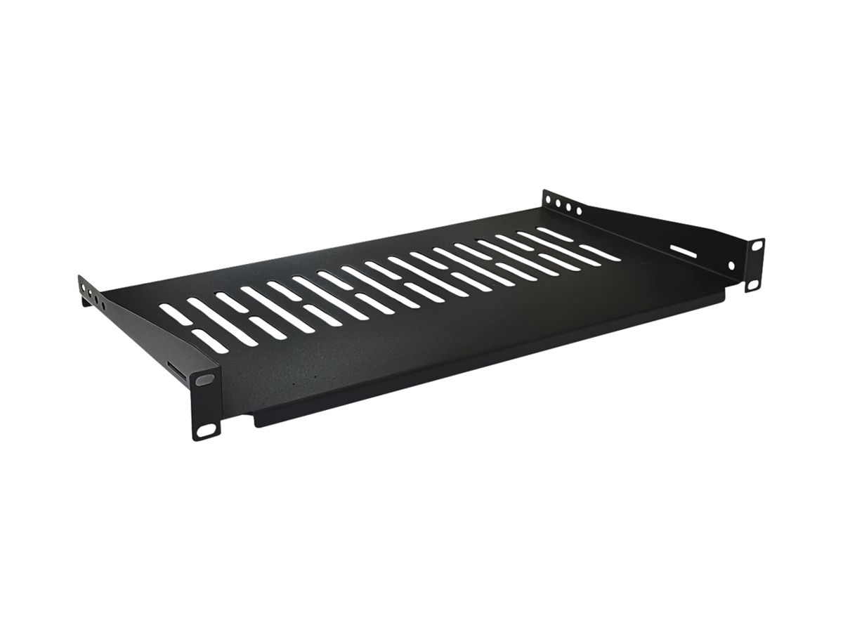 Geräteträger 19" VALUE 1HE 440×250mm max. 10kg Stahl schwarz