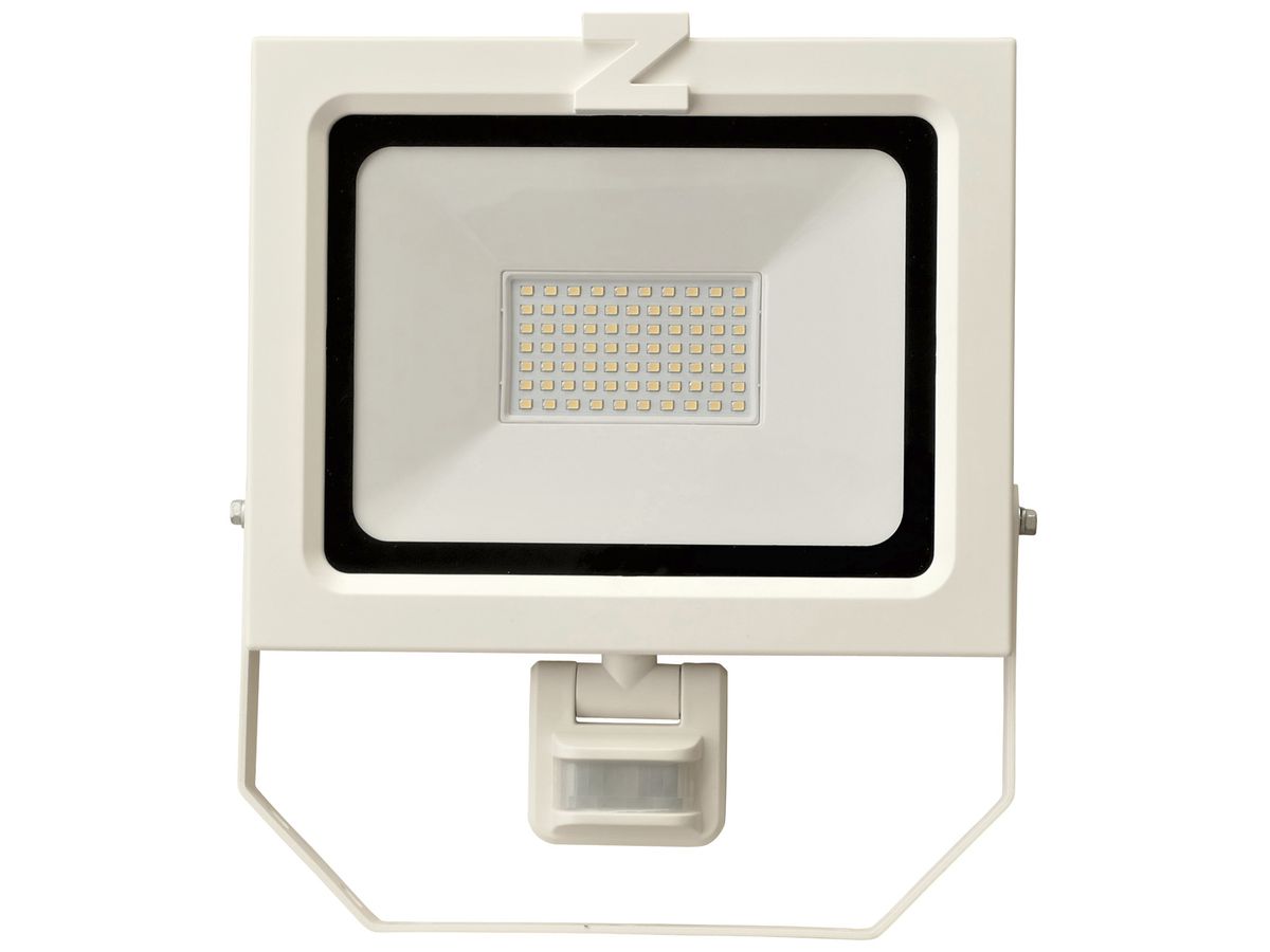 LED-Strahler Z-Licht ZL PIR 50W 5000lm 4000K IK08 IP54 weiss