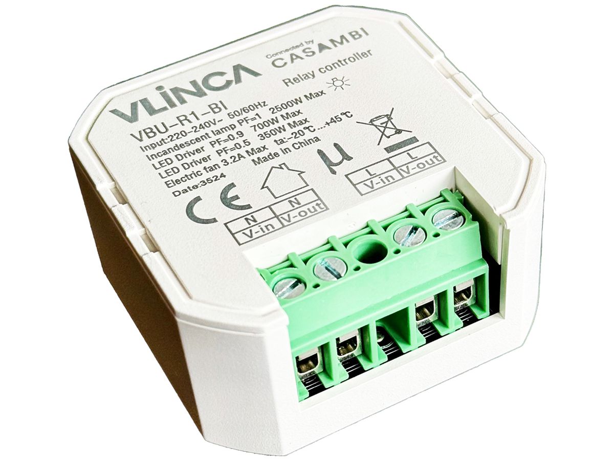 Schaltaktor Elektrogros CASAMBI 1 Ausgang 220…240V 46×46×22mm