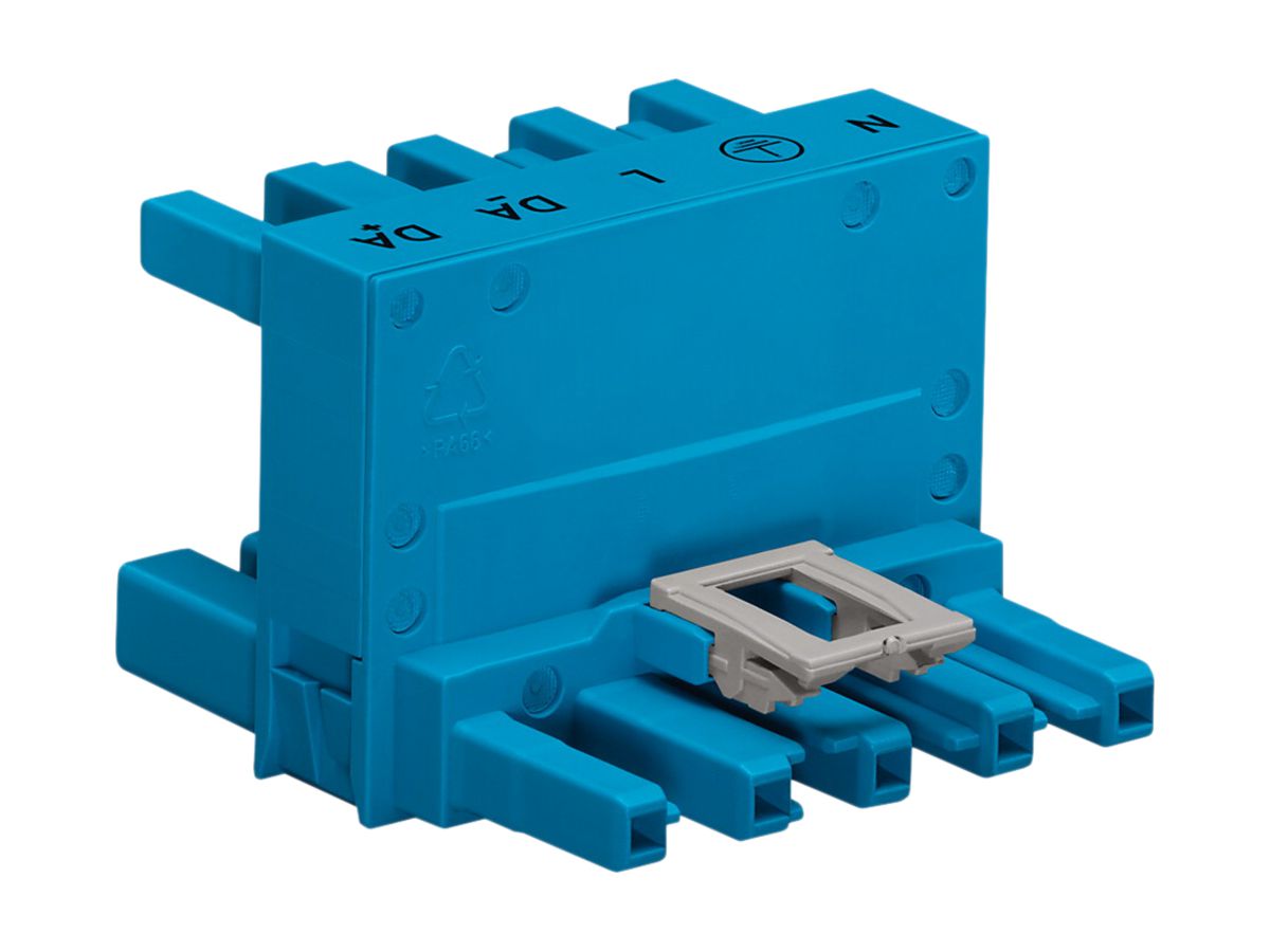 H-Verteiler WINSTA MIDI 770 5L 1 Stecker/2 Buchsen, blau