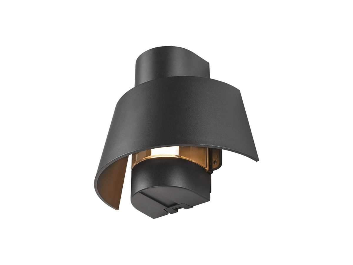 Wandleuchte SLV PHOTONI E27 1×0…13W IP55 125×250mm schwarz