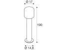 LED-Pollerleuchte SLV OVALISK 100 FL 9W 600lm 3000/4000K IP65