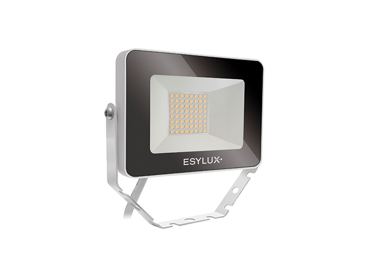 LED-Strahler ESYLUX OFL BASIC, 10W 4000K 1000lm 148×28×100mm IP65, weiss