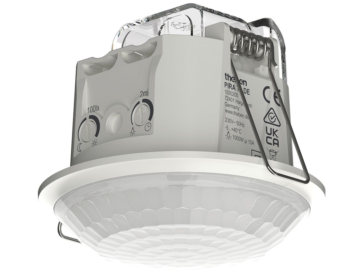 EB-Bewegungsmelder Theben PIRA T8 DE PIR 230V 1000W 360° IP21 weiss