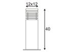 Stehleuchte SLV ARROCK GRANITE 40, E27 15W IP44 salt&pepper