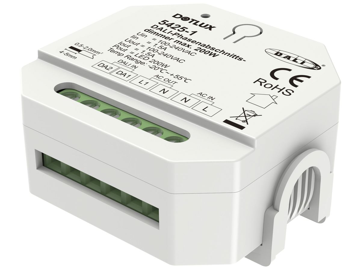 UP-Dimmer DOTLUX 100…240V 1.5A 200W DALI IP20 Kunststoffgehäuse