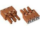Buchsenteil WAGO 3L 2×0.5…4mm² braun