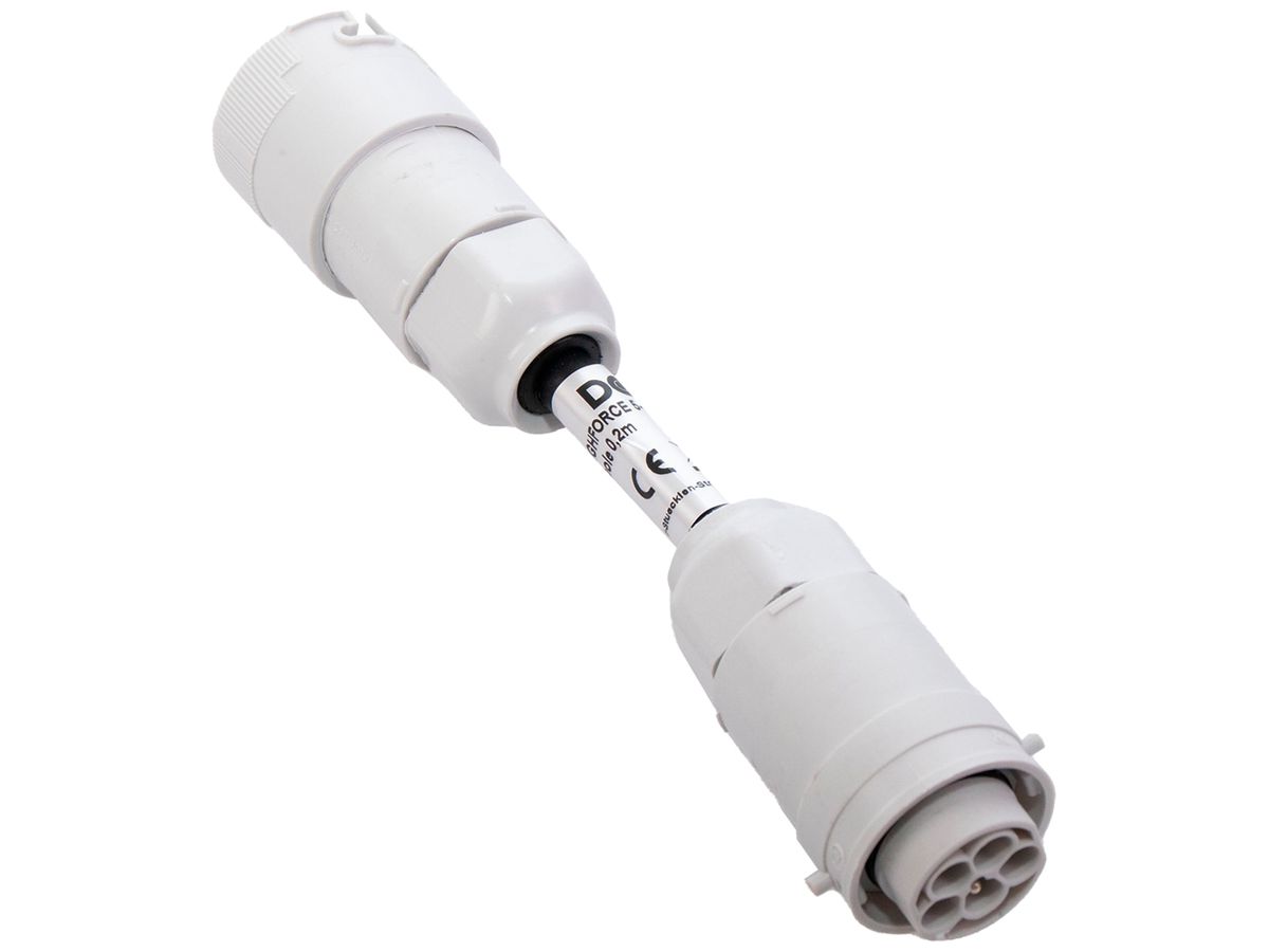 Verbindungskabel DOTLUX HIGHFORCE auto Phasenwechsel 5×1.5mm²Stecker/Buchse 0.2m