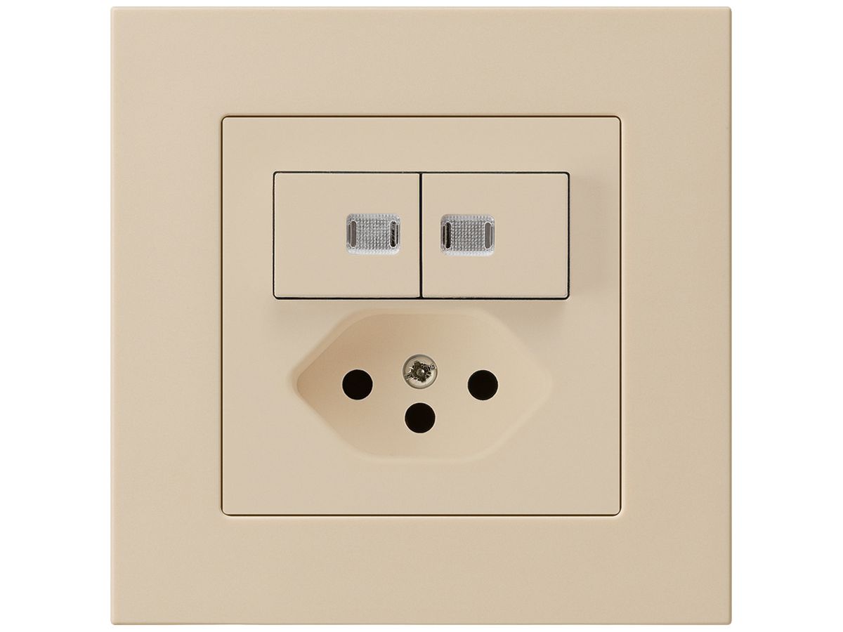 UP-Leuchtkombination 2×A-R/1P+T13 kallysto.pro beige 2 Linsen