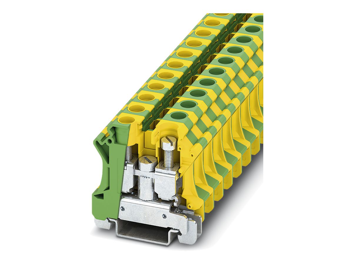 Durchgangsreihenklemme 6…25mm² grün/gelb, UTI 16-PE