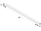 AP-Profil SLV GRAZIA 60 1500×61×12mm Aluminium schwarz