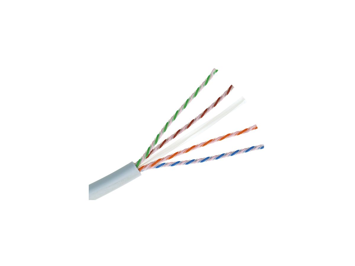 Installationskabel R&M EA-U/UTP AWG26 4×2×1.22 weiss 305m