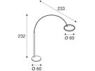 LED-Stehleuchte SLV ONE BOW 22W 1200lm 2700/3000K DIM weiss