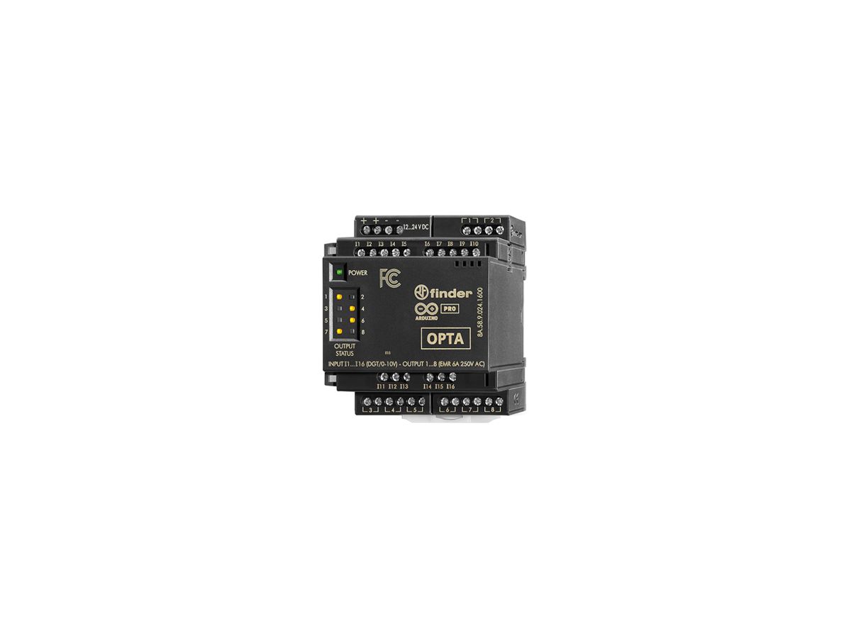REG-IN-/OUT-Modul SPS FINDER 8A.58 OPTA Arduino 12…24VDC DC 16×DI 8 16×AI 8×AO