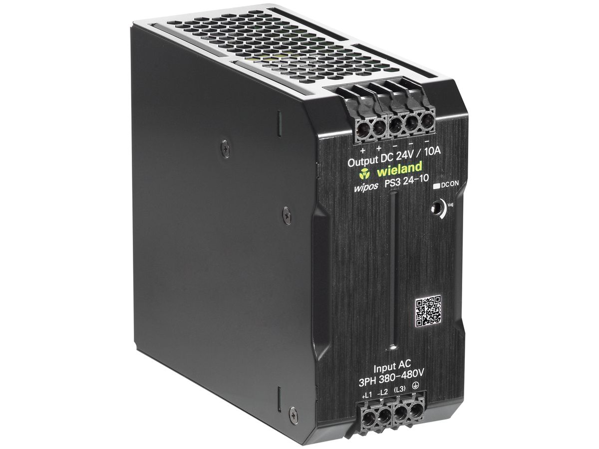 Schaltnetzteil WIPOS PS3 10A/24V 320…576VAC/450….810VDC, dreiphasig