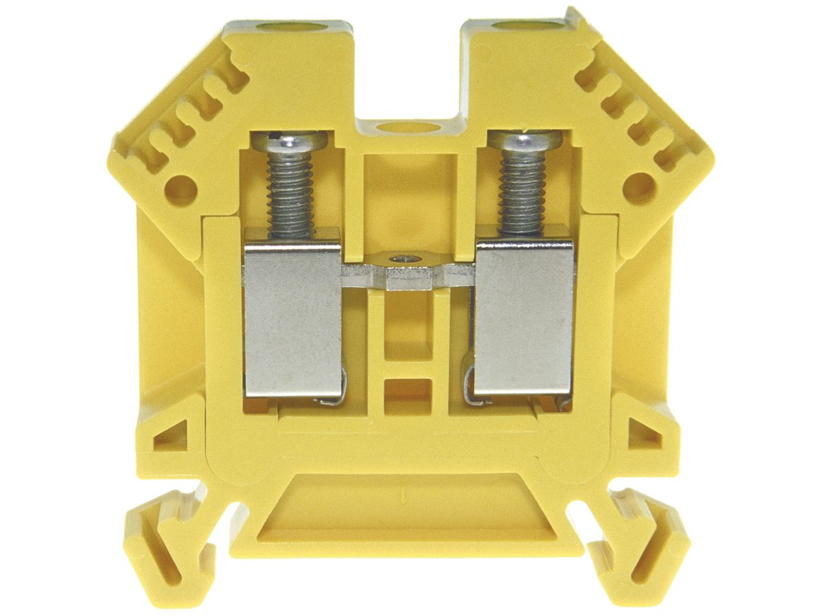 Durchgangs-Reihenklemme Woertz 0.5…6mm² 41A 1000V Schraubansch.2×1 TH35 gn/gb