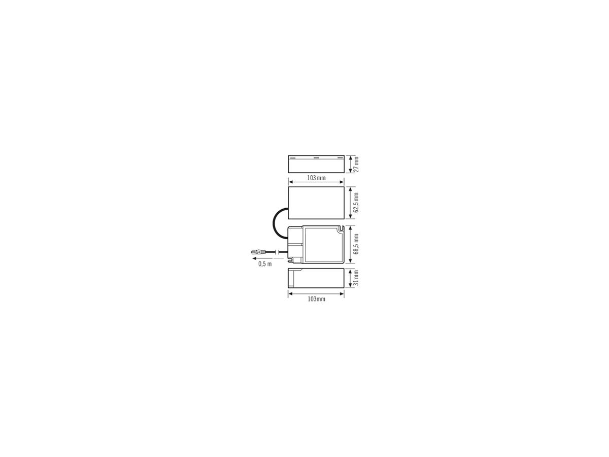 LED-Konverter ESYLUX DRIVER SET 32W 700mA RJ45 DALI-2