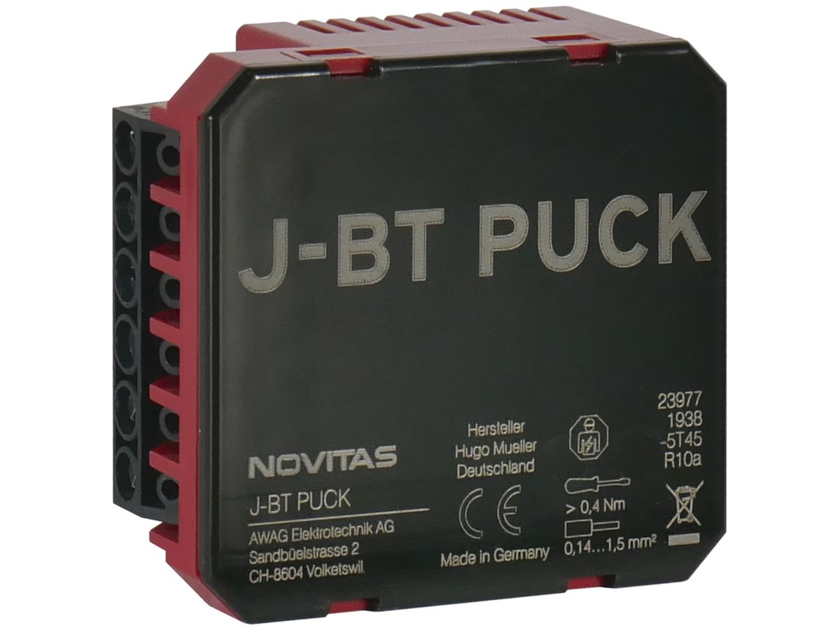 EB-Schaltuhr Novitas J-BT PUCK, 2-Kanal Astro Bluetooth, 44×42×20mm