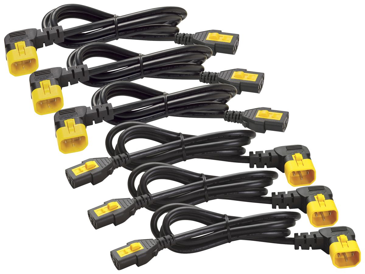Kabel 10A 230V 6 Adern Gerätestecker 90° 1.2m sz