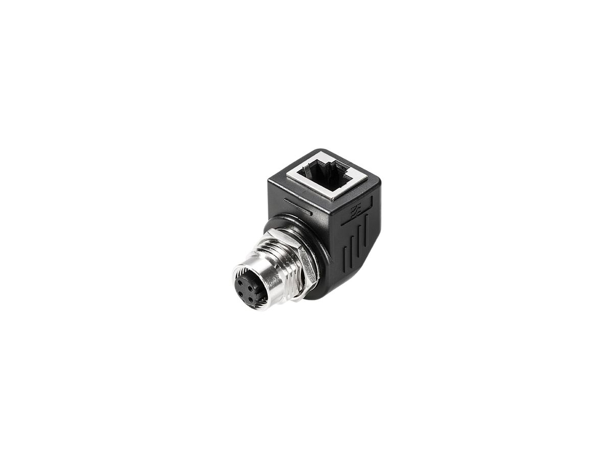 Adapter Weidmüller gewinkelt RJ45 90°, M12, Cat.5, IP65