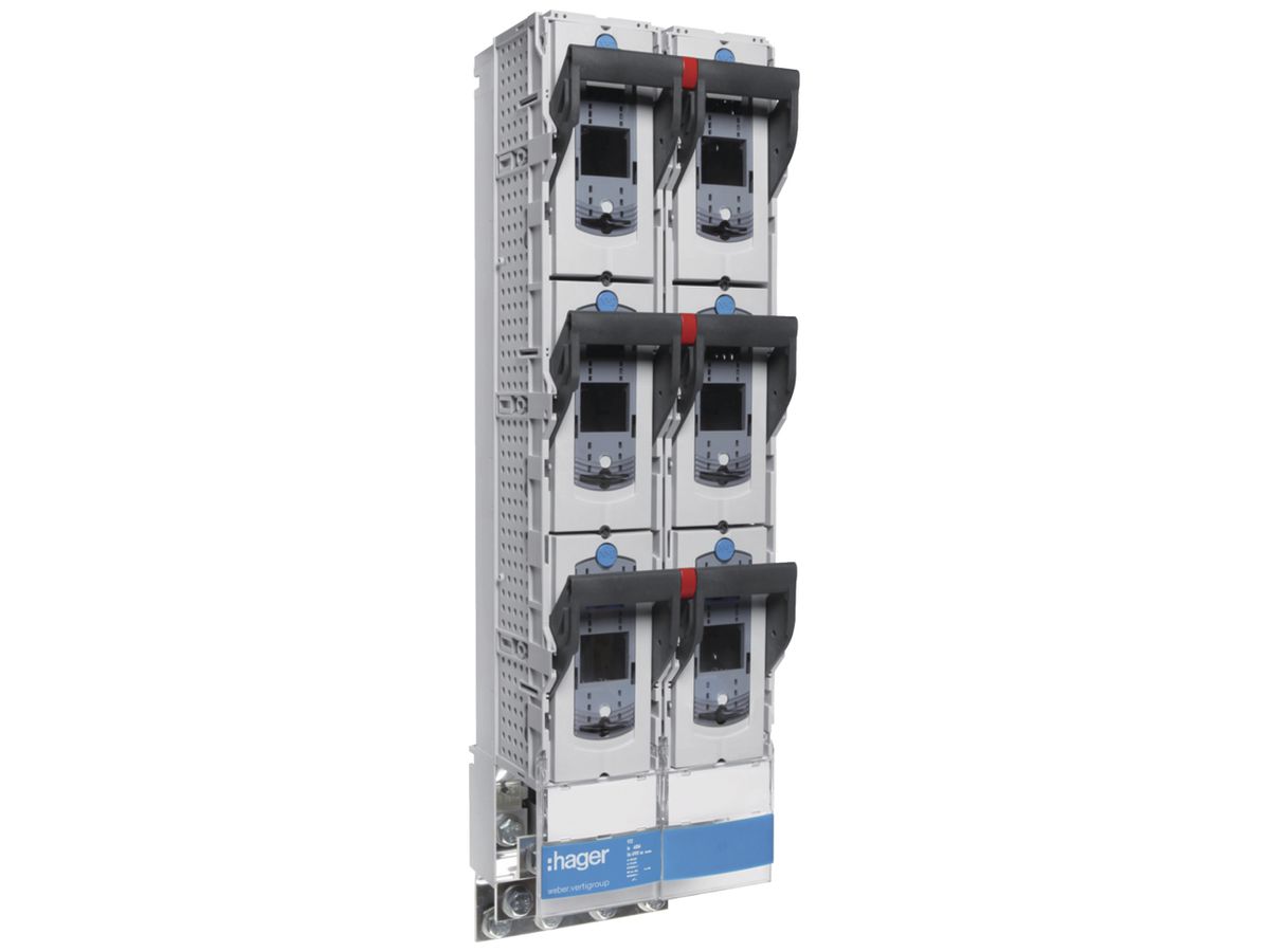 NH-Lastschaltleiste Hager LV NH3 3P 1260A 690V 80kA Schraubanschluss